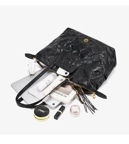 FOXER Luxury Genuine Leather Tote Bag