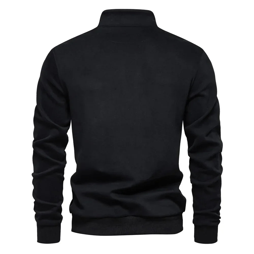 AIOPESON Men's Mock Neck Quarter-Zip Sweatshirts - ShopHub