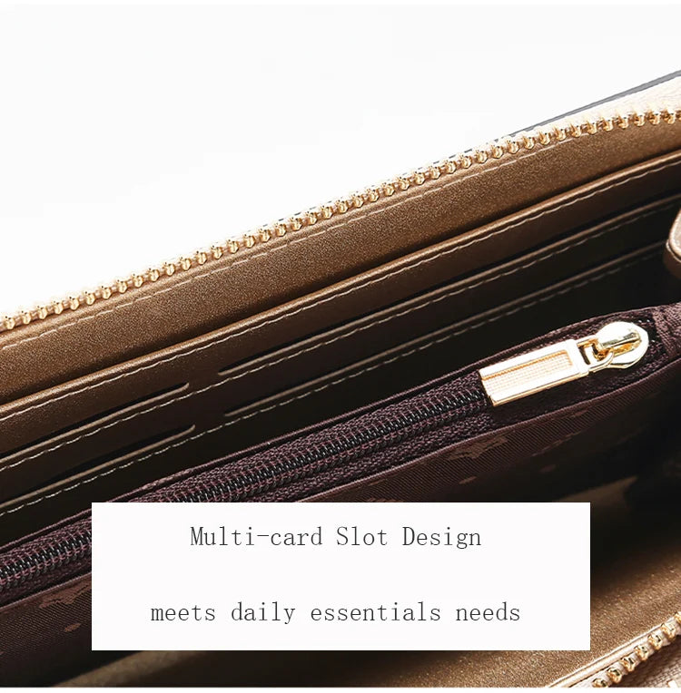 FOXER Split Leather Women's Long Wallet