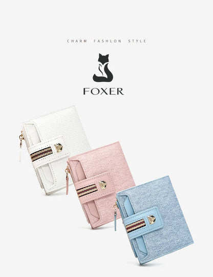 FOXER Synthetic Leather Short Wallet for Women