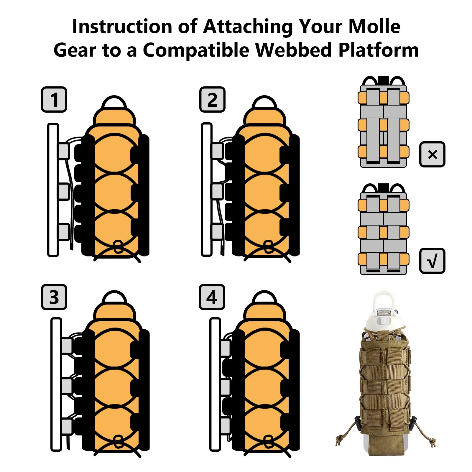 BASSDASH Water Bottle Holder Pouch ShopHub