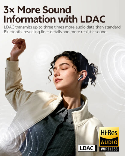 QCY AilyBuds E50 Wireless Earbuds with Bluetooth 6.0, Spatial Sound, 11mm Drivers, In-Ear Detection, HT11 Bass Boost, and 40H Playtime - ShopHub