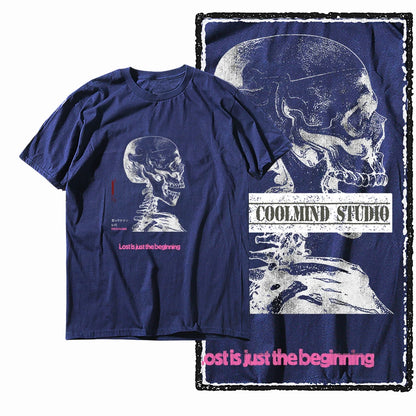 COOLMIND X0103 Skull Beginnings Graphic Tee