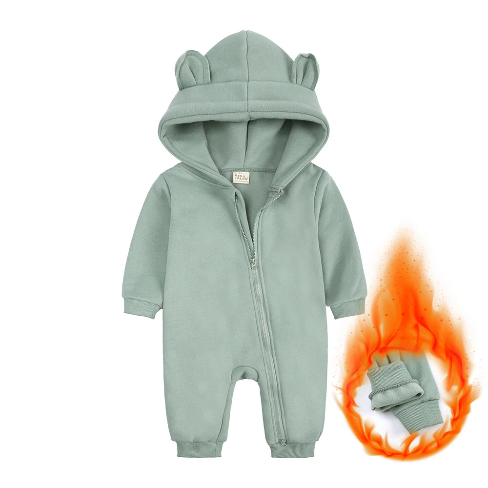 Kids Tales Little Bear Cotton-Blend Zip Baby Romper