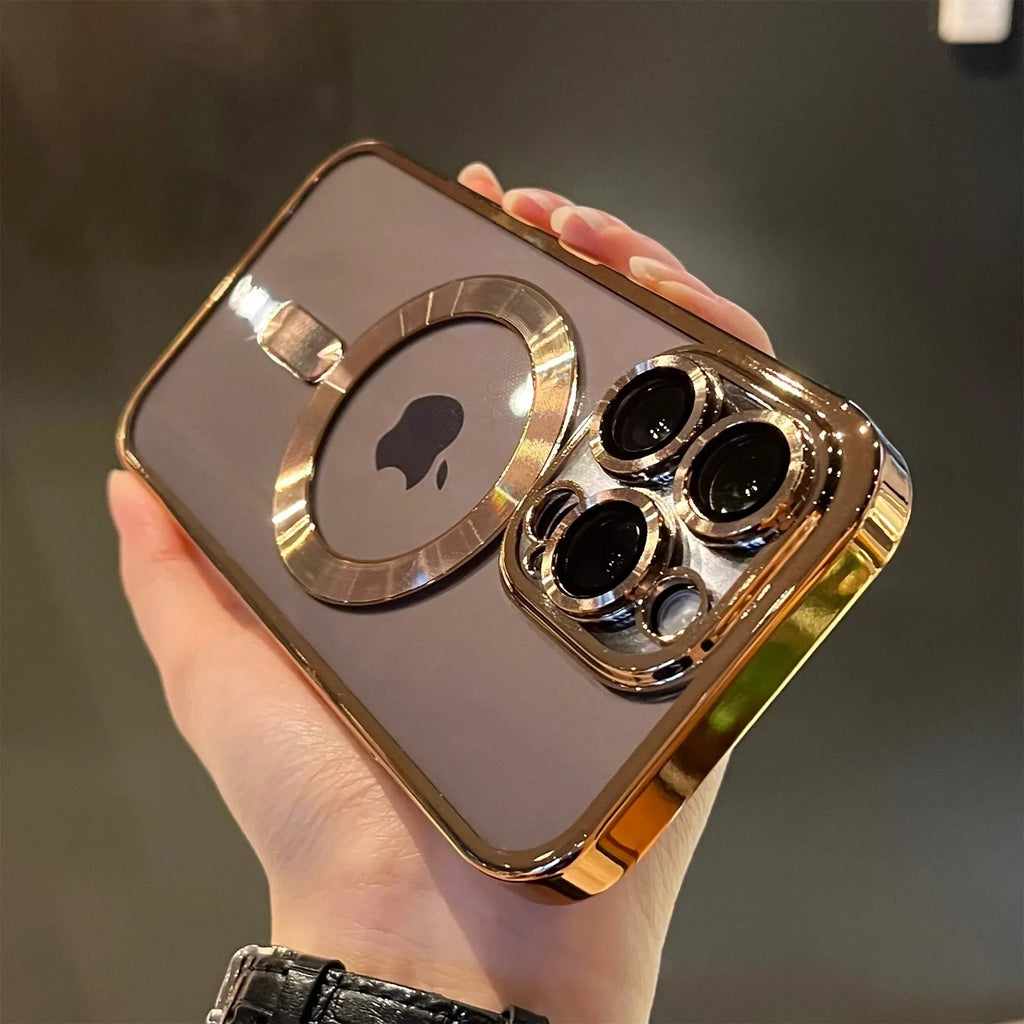 QIXTWO Luxury Magnetic Plating Clear Case - ShopHub