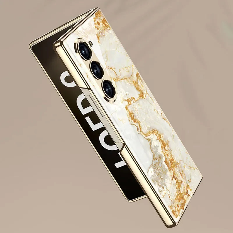 GKK Painted Tempered Glass Case for Samsung Galaxy Z Fold 6 & Galaxy Z Fold 5 Case - ShopHub