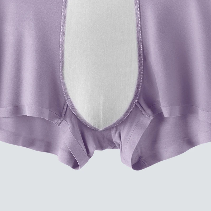 MiiOW Modal Men's Boxer Briefs 3pcs Silky 50S Antibacterial Underwear