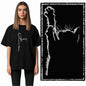 COOLMIND Cat Graphic T-Shirt | Women's Relaxed Black Tee