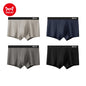 MiiOW Cotton Men's Boxer Shorts - 4Pcs Breathable Antibacterial Underwear for Men
