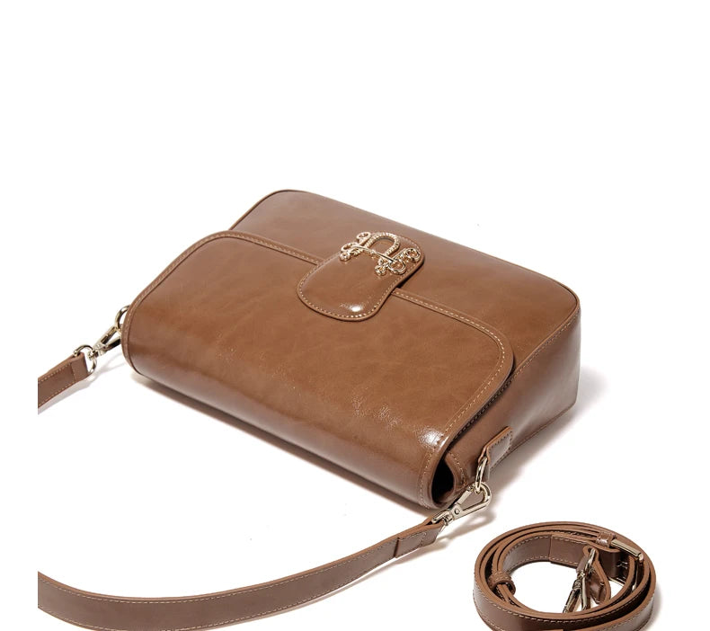 FOXER Split Cowhide Leather Crossbody Bag