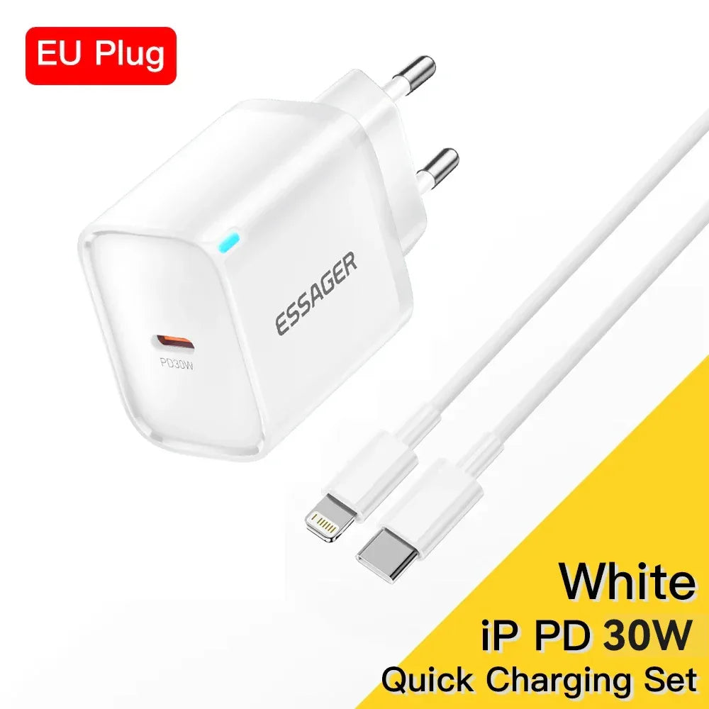 Essager Mini 30W Type C Charger Set - ShopHub