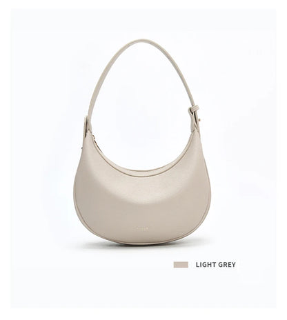 FOXER Women's Shoulder Bag PU Leather New Lady Crescent Underarm Bag Fashion Minimalist Crossbody Bag for Daily Casual Outfit