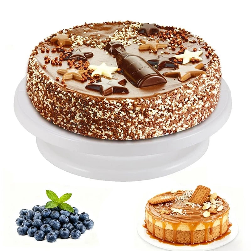 360° Rotating Cake Turntable for Smooth Cake Decorating, Ideal Baking Tool for Cupcakes and Pastries
