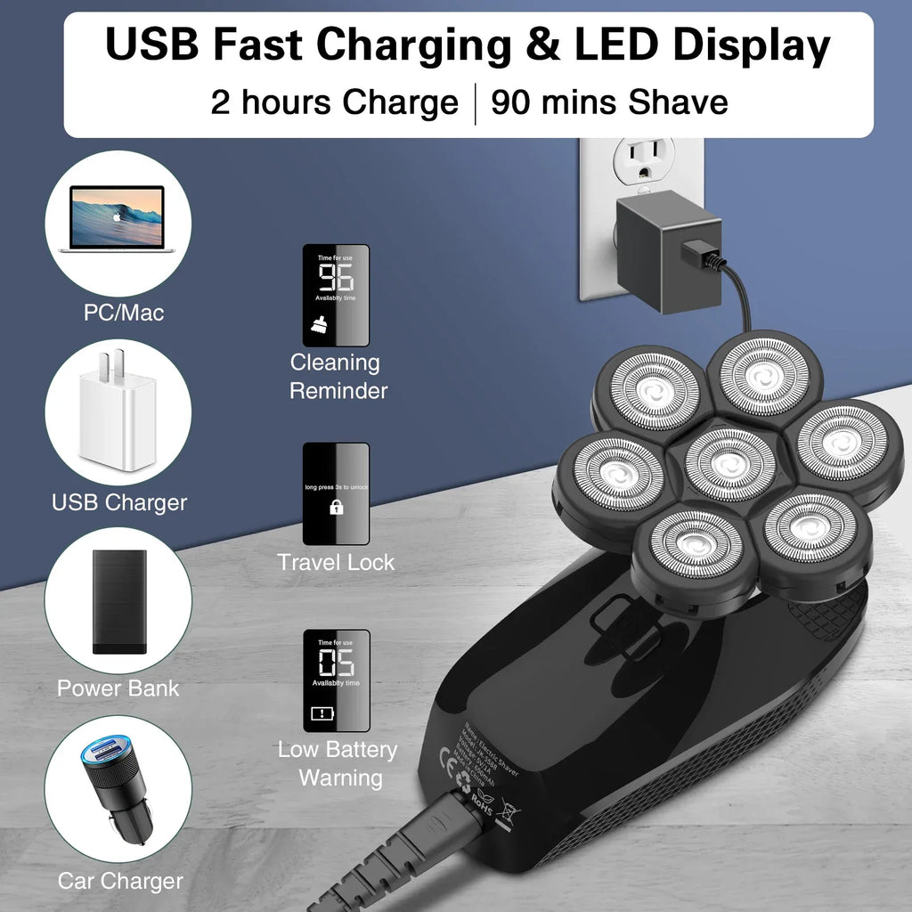 Kensen S8 7D Electric Head Shaver - ShopHub