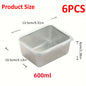 6-Piece Stainless Steel Food Containers Set