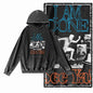 COOLMIND Acid-Washed Black Graphic Pullover