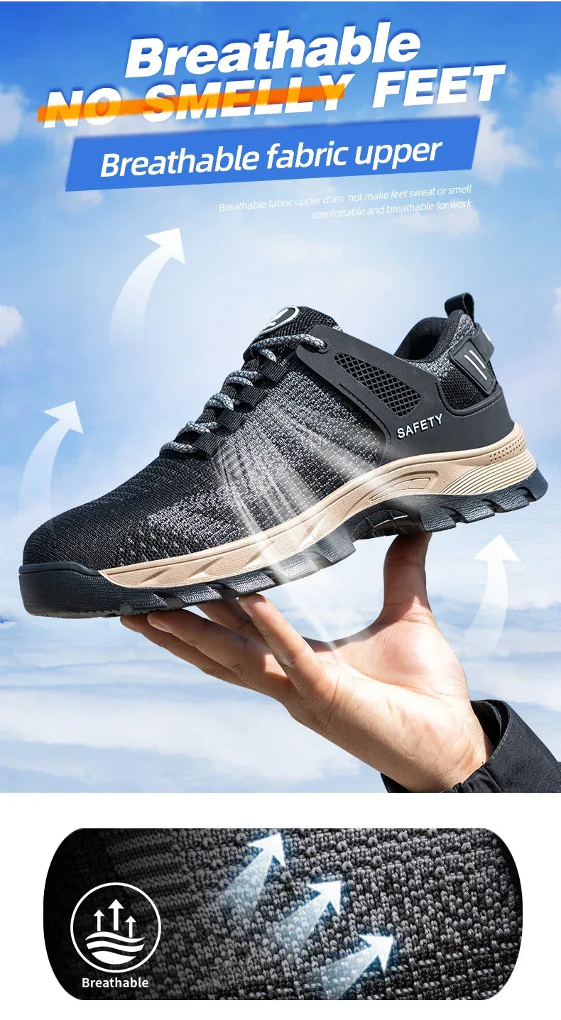 Unisex Indestructible Non-Slip Work Shoes With Steel Toes - ShopHub