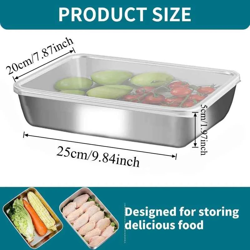 12-Piece Stainless Steel Food Storage Containers