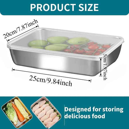 12-Piece Stainless Steel Food Storage Containers
