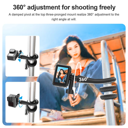 TELESIN Flexible Selfie Stick Monopod Tripod