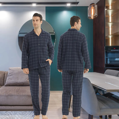 Cozy Mens Flannel Pyjama Sets - Your Ultimate Cotton Plaid Sleepwear