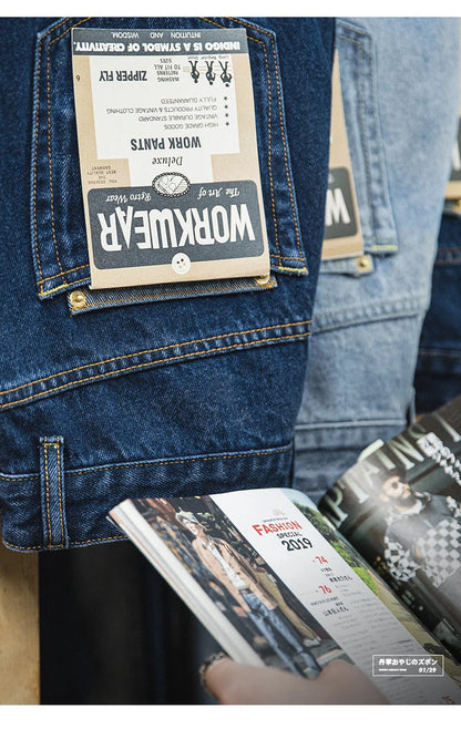 Maden Washed Denim 12.8 oz Retro Loose Straight Jeans