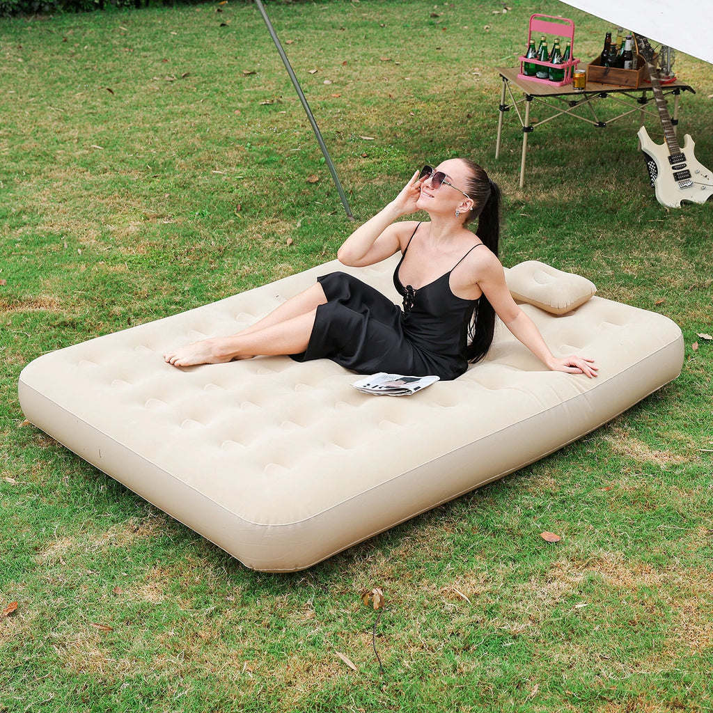 AZULBLANCO PVC Flocked Inflatable Mattress