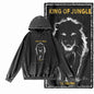 COOLMIND Lion Graphic Pullover | Acid-Washed Black