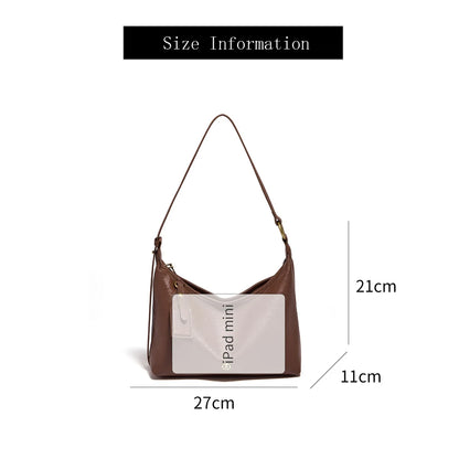 FOXER Genuine Leather Hobo Bag Lady Vintage Commuter Shoulder Bag Large Capacity Soft Leather Women Underarm Bag For Daily