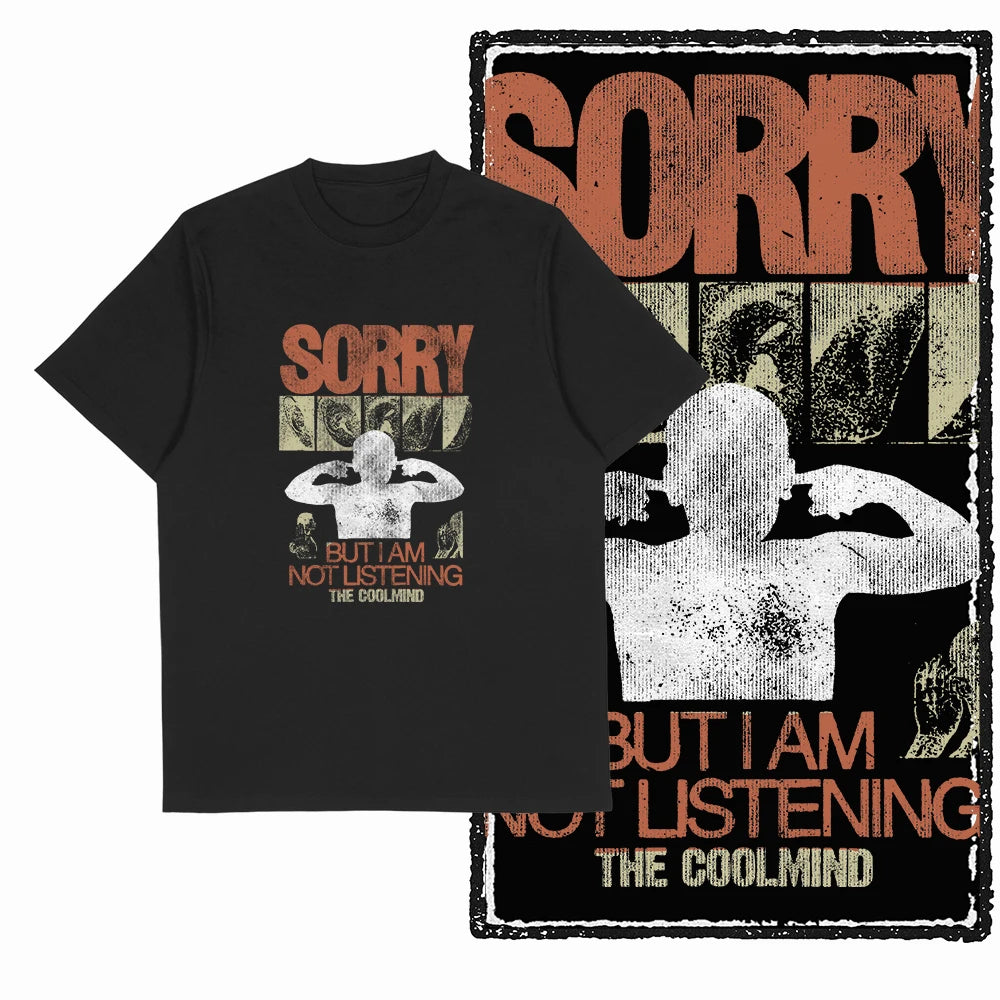 COOLMIND X0068 Silent Rebellion Graphic Tee