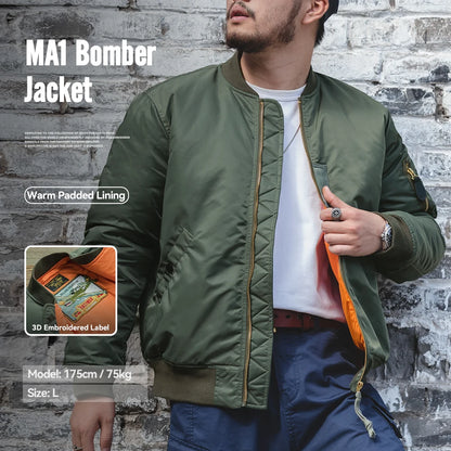 MADEN Padded Flight Jacket | Military Green or Navy