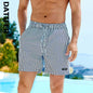 Men's breathable summer boardshorts by ShopHub NZ with quick-dry mesh liner, pockets, ideal for gym and running activities.