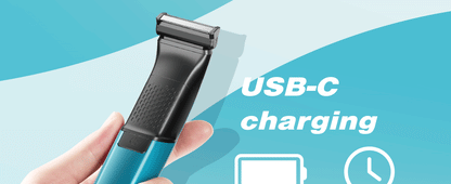 KENSEN S15 Electric Hair Trimmer - 2 in 1 Dual-Sided Blade Razor for Waterproof Beard and Body Hair Shaving for Men
