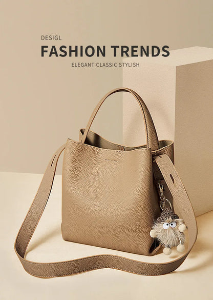 FOXER Genuine Leather Handbag — Premium Women's Shoulder Bag