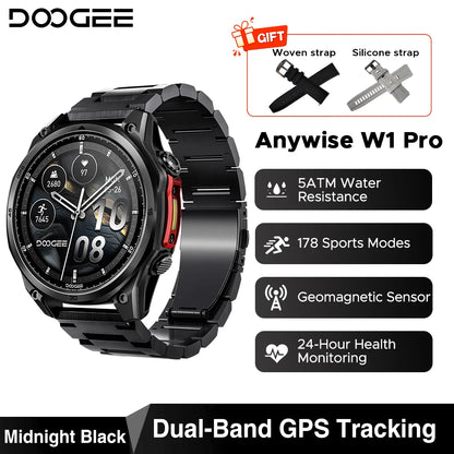 DOOGEE Anywise W1 Pro AMOLED GPS Sports Smartwatch