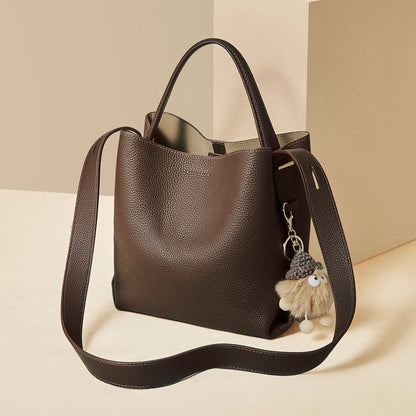 FOXER Genuine Leather Handbag — Premium Women's Shoulder Bag