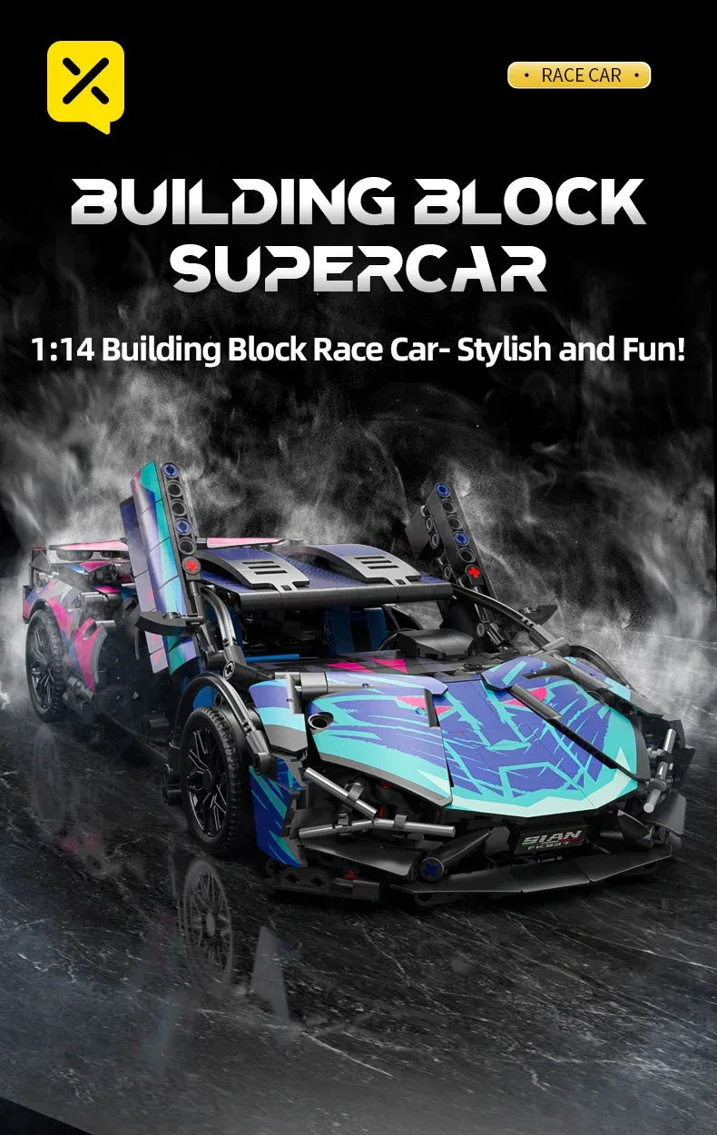 TOYLINX 1:14 Technical Building Blocks Racing Car Model - ShopHub