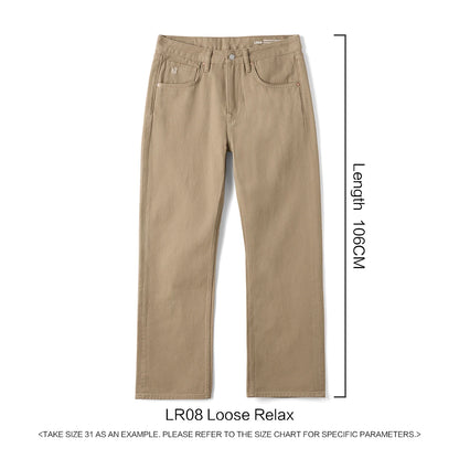 SIMWOOD 2026 Spring New Loose Relax 11.3oz Washed Vintage Jeans Men Plus Size Denim Trousers