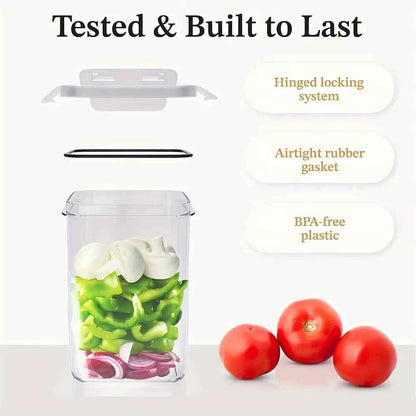 12PCS BPA-Free Airtight Food Containers with Lids - Dishwasher Safe Dry Goods Storage for Flour, Sugar, Pasta Pantry Organizers