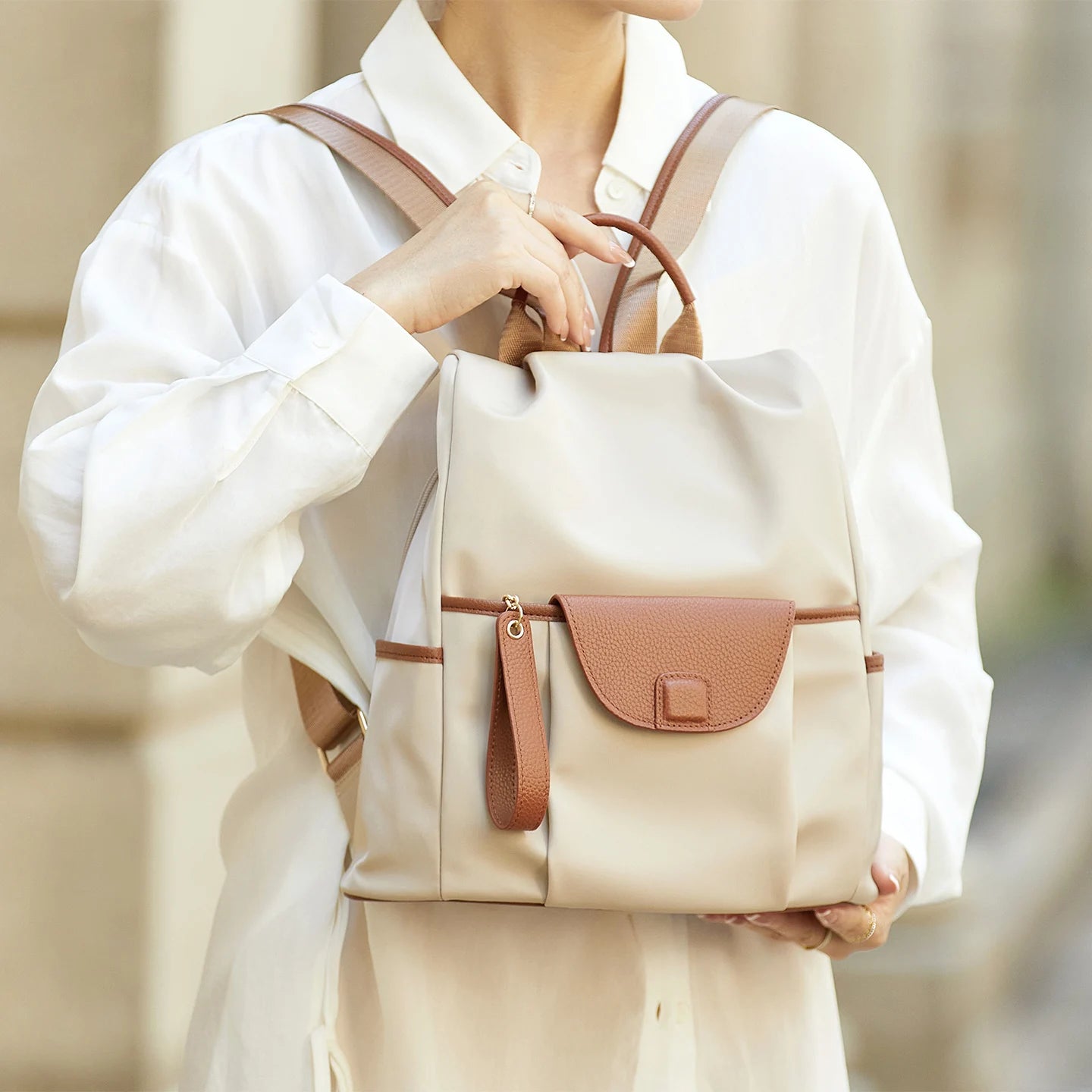 ZOOLER Oxford Leather Backpack
