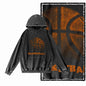 Courtside Basketball Graphic Acid-Washed Black Hoodie