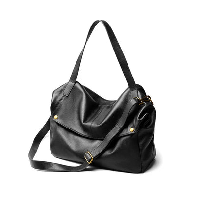 FOXER Genuine Leather Shoulder Bag for Women Large Capacity Handbag Female Casual Tote Bag Computer Bag Crossbody Purse as Gift