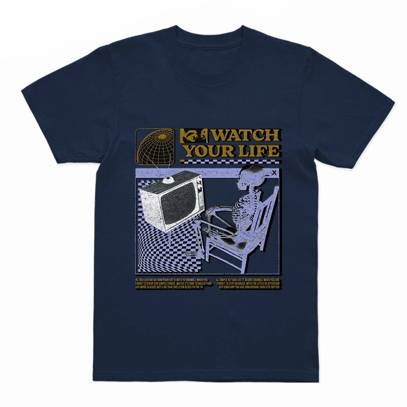 COOLMIND U0005 Funny Skull Graphic Cotton Tee