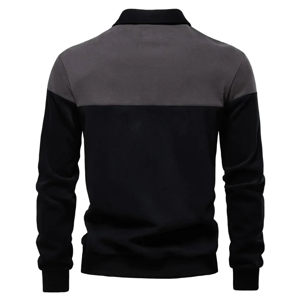 AIOPESON Men's Premium Cotton Block Sweatshirts - ShopHub