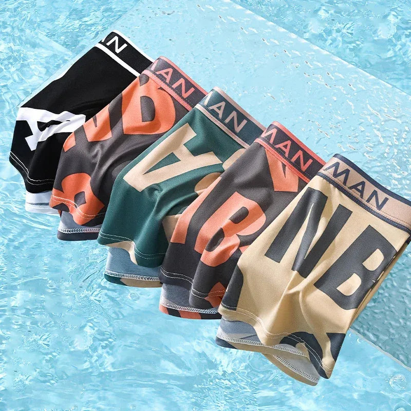 Men's 4 Pack Ice Silk Boxer Shorts - ShopHub