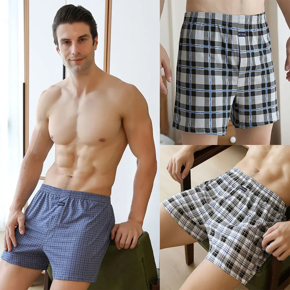 Men's 3 Pack 100% Cotton Pajama Shorts - ShopHub