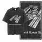 G44 Exclusive 100% Cotton Men's Big Size Space Graphic T-shirt | Acid Washed Streetwear Cool O-neck Men's Tee Tshirt