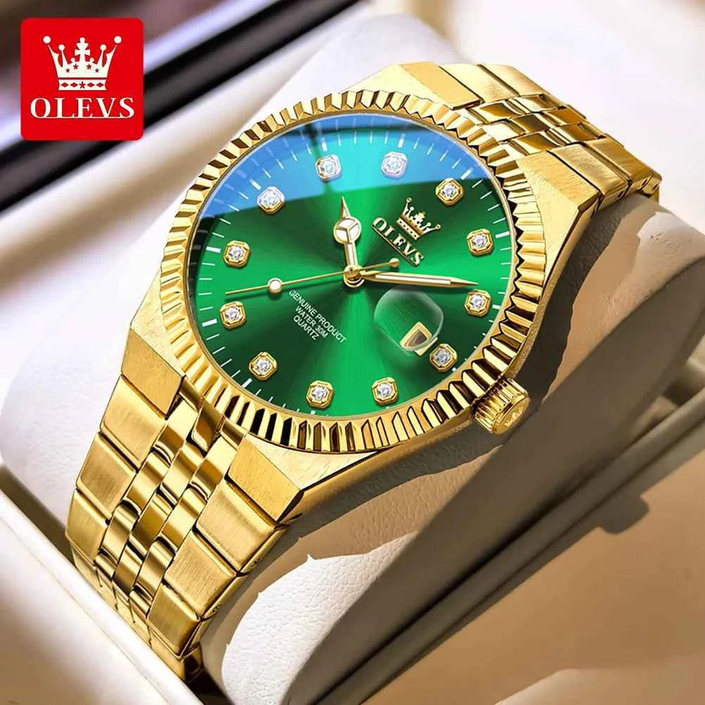OLEVS 2989 Men Watch - Fashion Dial, High Quality Quartz Movement, Night-Light Function, Waterproof Elegance