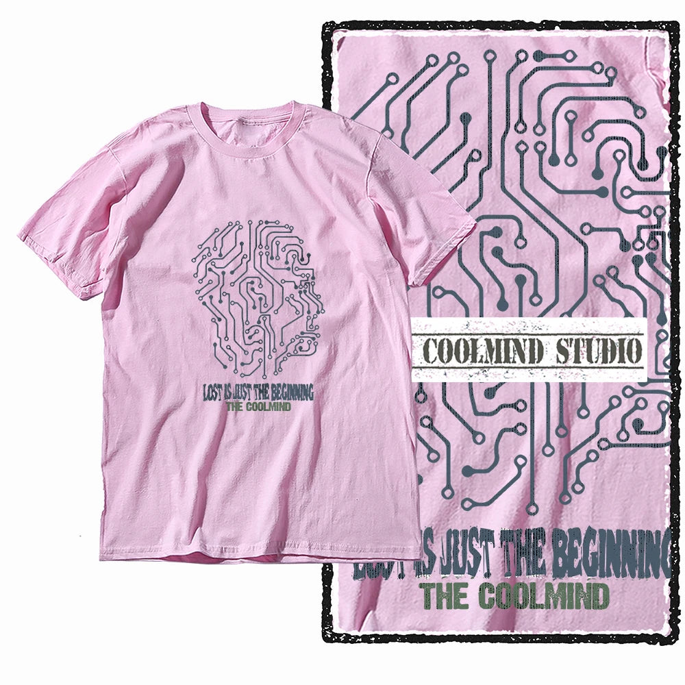 COOLMIND Unisex Circuit Mindset Graphic Cotton T-Shirt | Streetwear