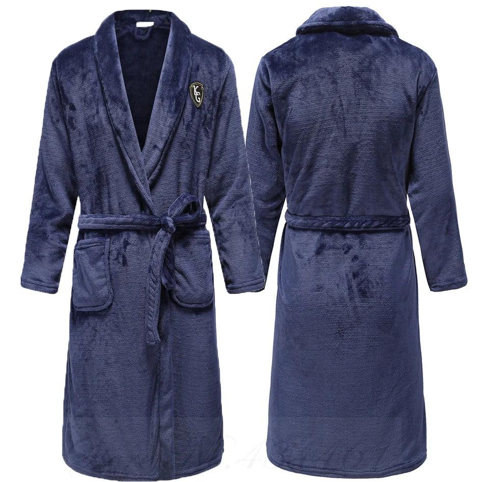 Plus Size Flannel Men’s Robes - ShopHub